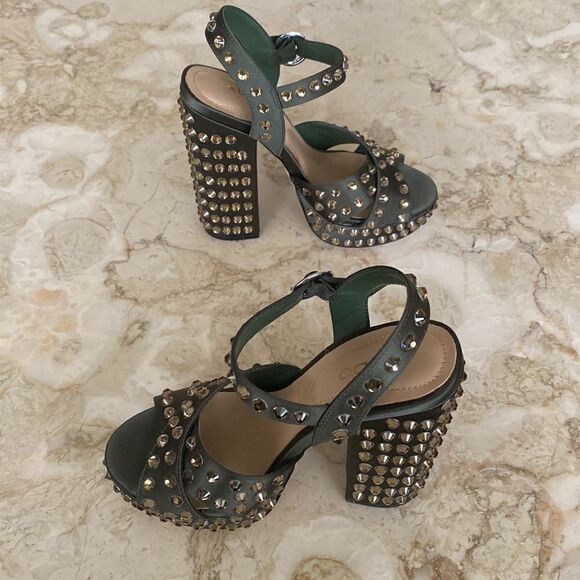 Aldo Britain Studded Platform Chunky Heel Strap Sandals - Picture 7 of 15